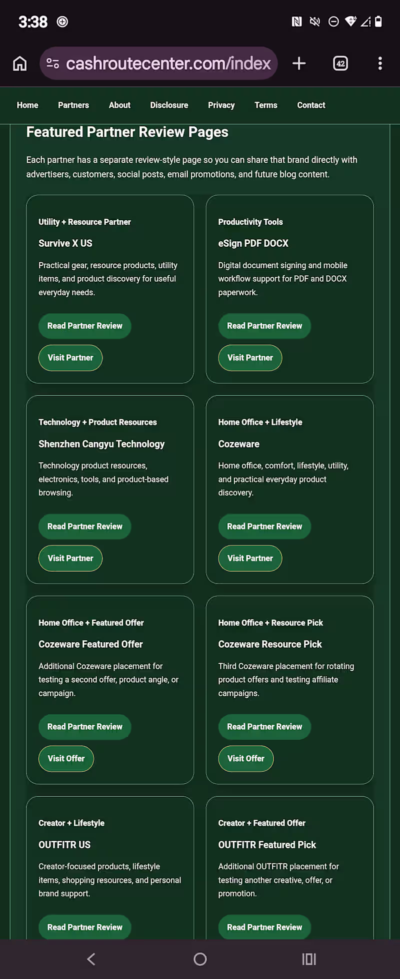 Cover image for CashRouteCenter.com — Affiliate Resource Hub