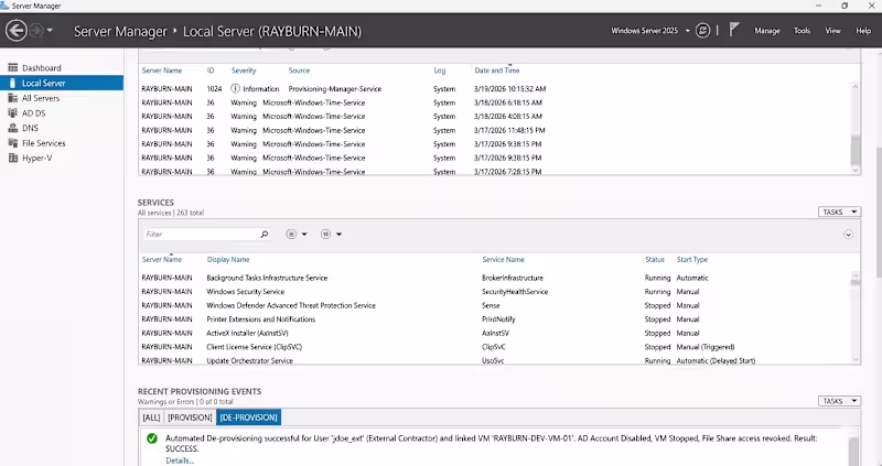 Cover image for Technical Exhibit: Windows Server 2025 Enterprise Simulation: 