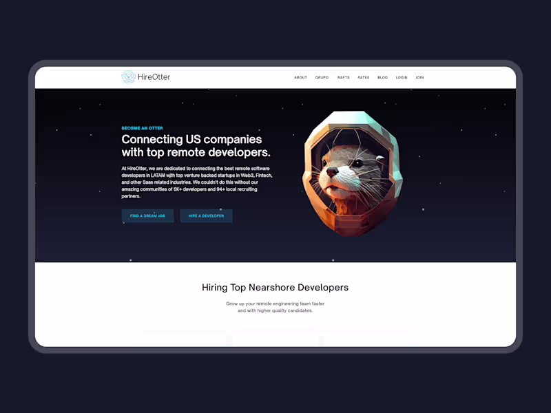 Cover image for HireOtter | UI/UX Design & Webflow Development