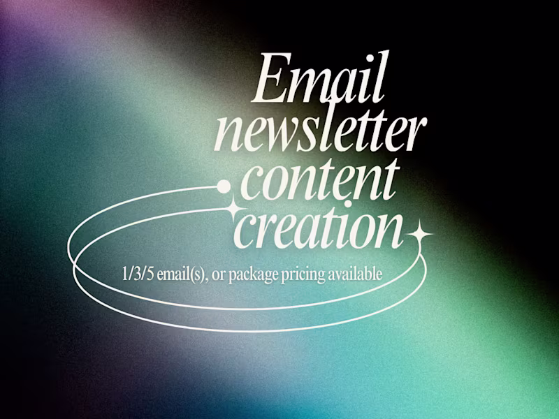 Cover image for Email newsletter content creation