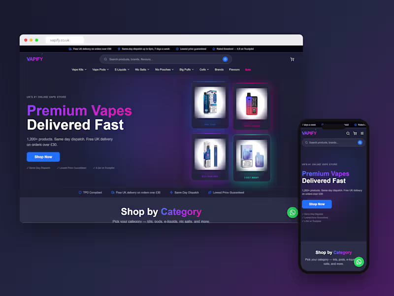 Cover image for Complete E-Commerce Website — Store Live in 2 Weeks