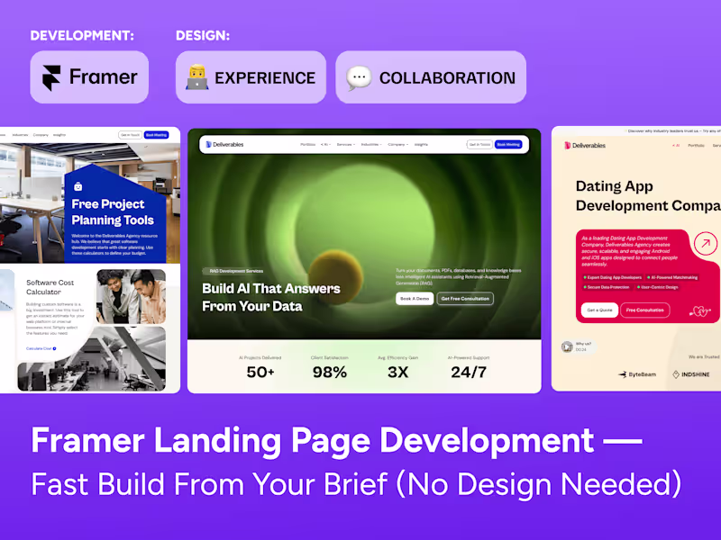 Cover image for Framer Landing Page Development - Fast Build from Your Brief 