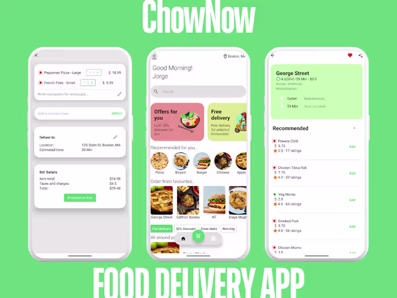 Cover image for ChowNow | Food Delivery App