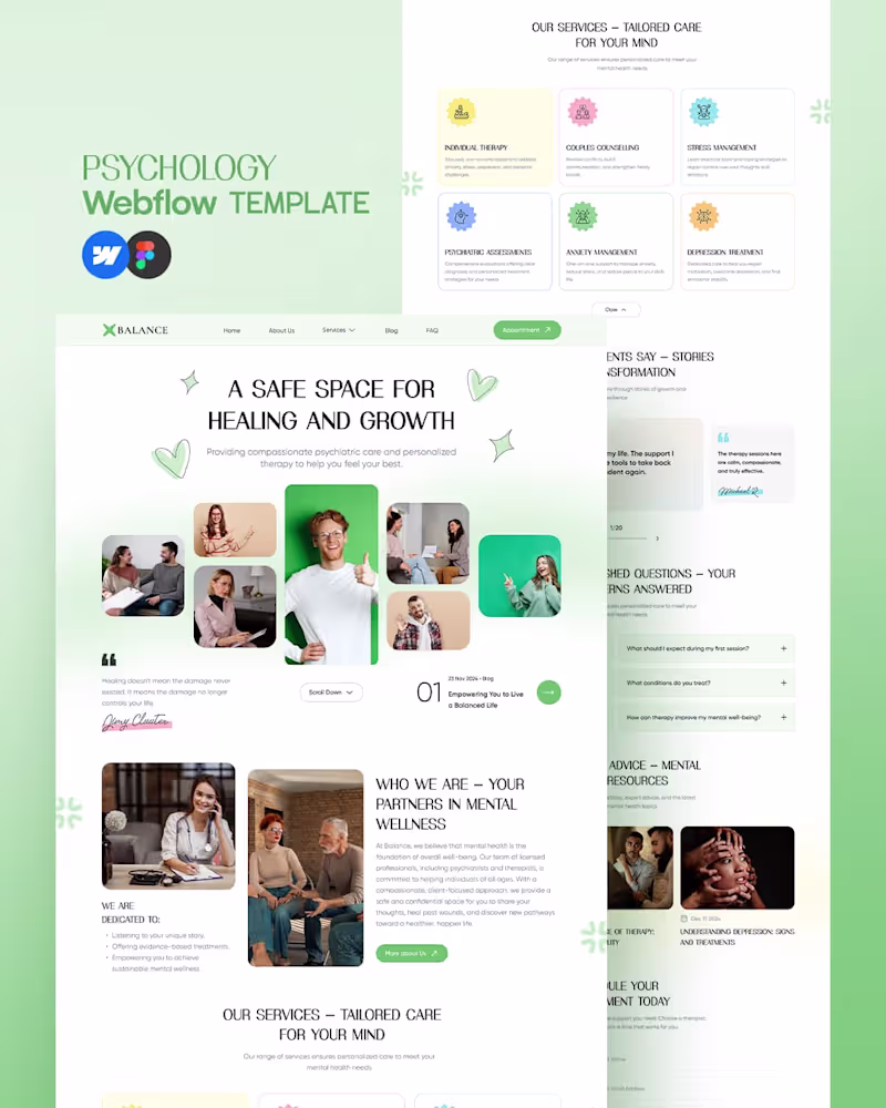 Cover image for Balance - Psychology Website Template