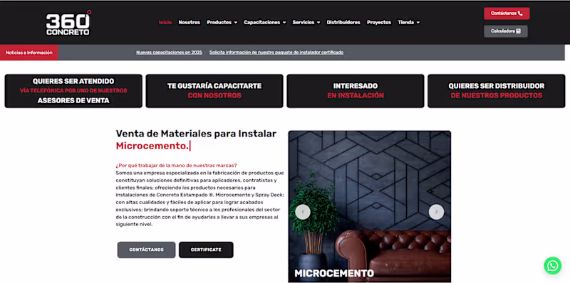 Cover image for Corporate website Concreto 360