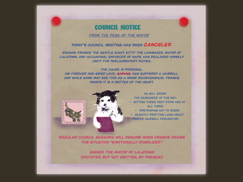 Cover image for Meet Frankie, the Mayor of