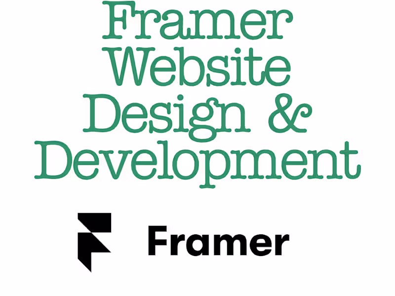 Cover image for Multi-page Framer Website Design & Development
