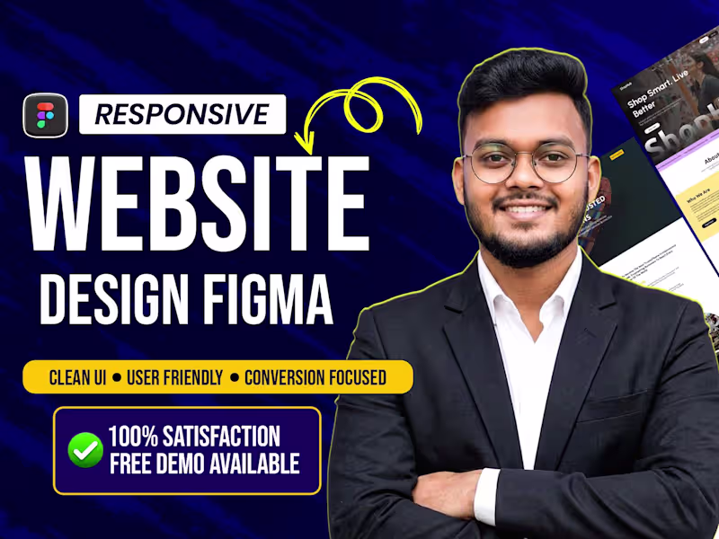 Cover image for I will design modern website homepage UI in Figma