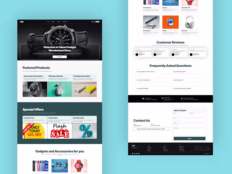 Cover image for Landing page UI design
