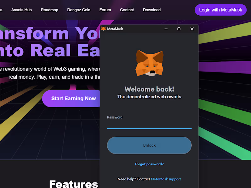 Cover image for Website – Web3 Gaming Platform | Web3 Wallet Integration 