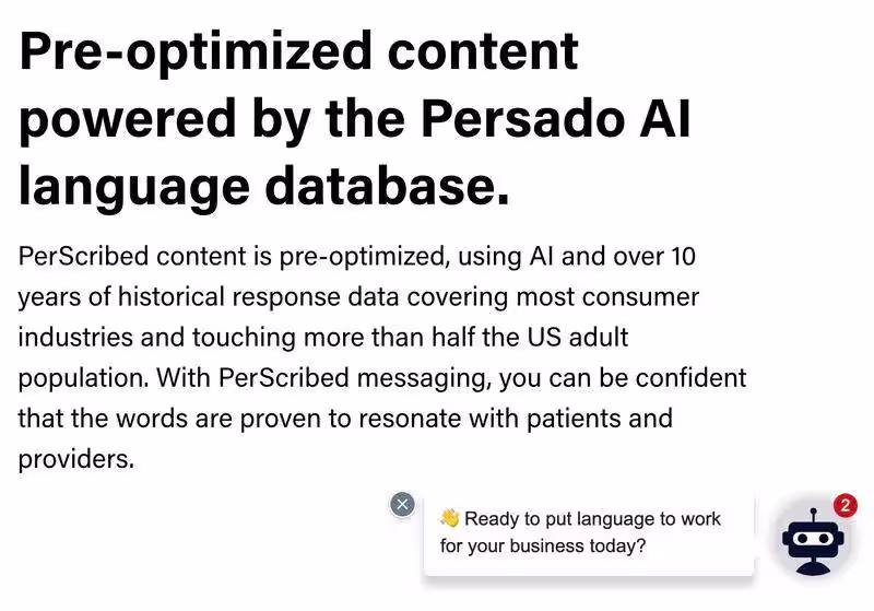 Cover image for Persado Healthcare Product Copy