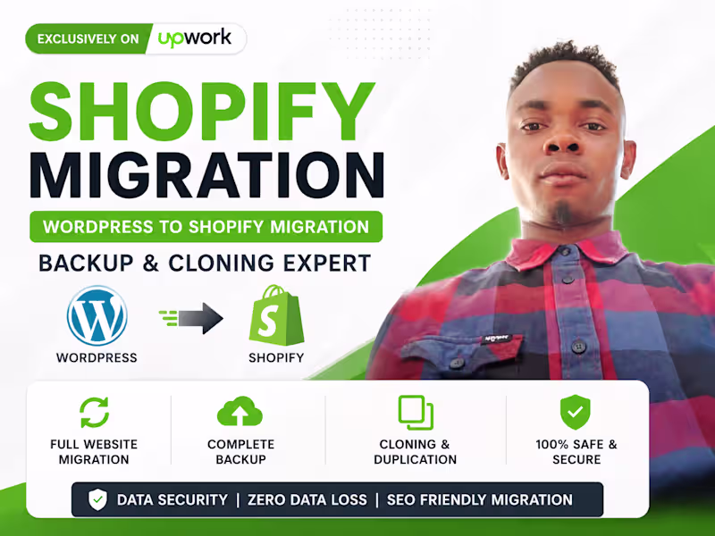 Cover image for Shopify migration wordpress to shopify migration backup transfer