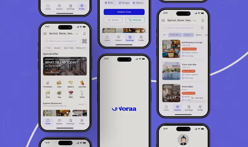Cover image for Voraa Dining Experience App Development
