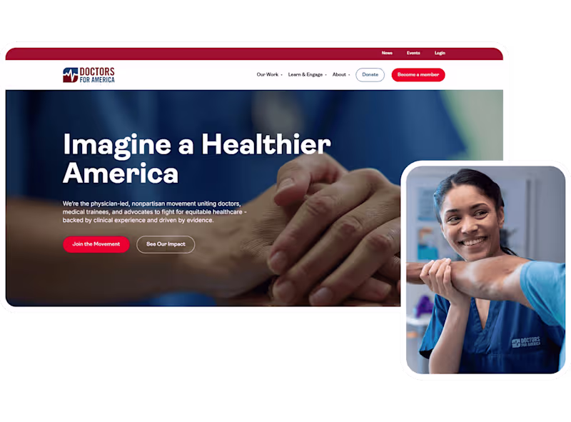 Cover image for Doctors for America Brand & Website Redesign