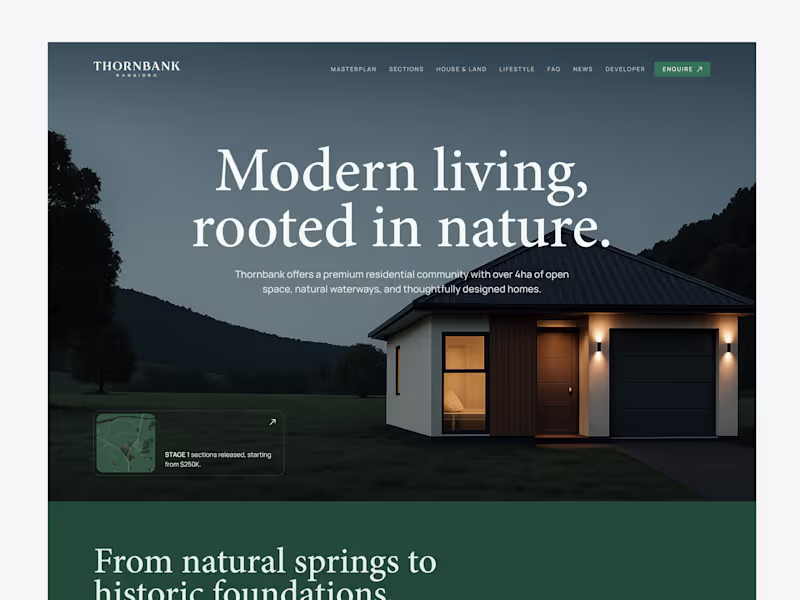 Cover image for Thornbank – Property Development Homepage