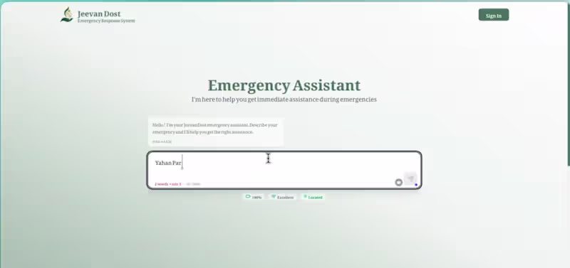 Cover image for Jeevan Dost — Emergency Assistant