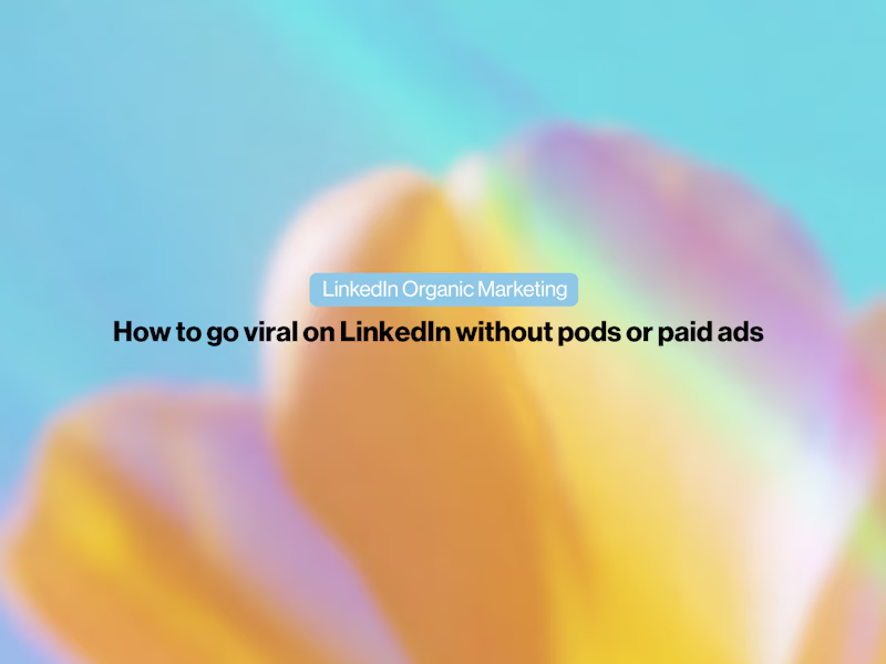 Cover image for LinkedIn Organic Marketing for Tech Founder & Investor