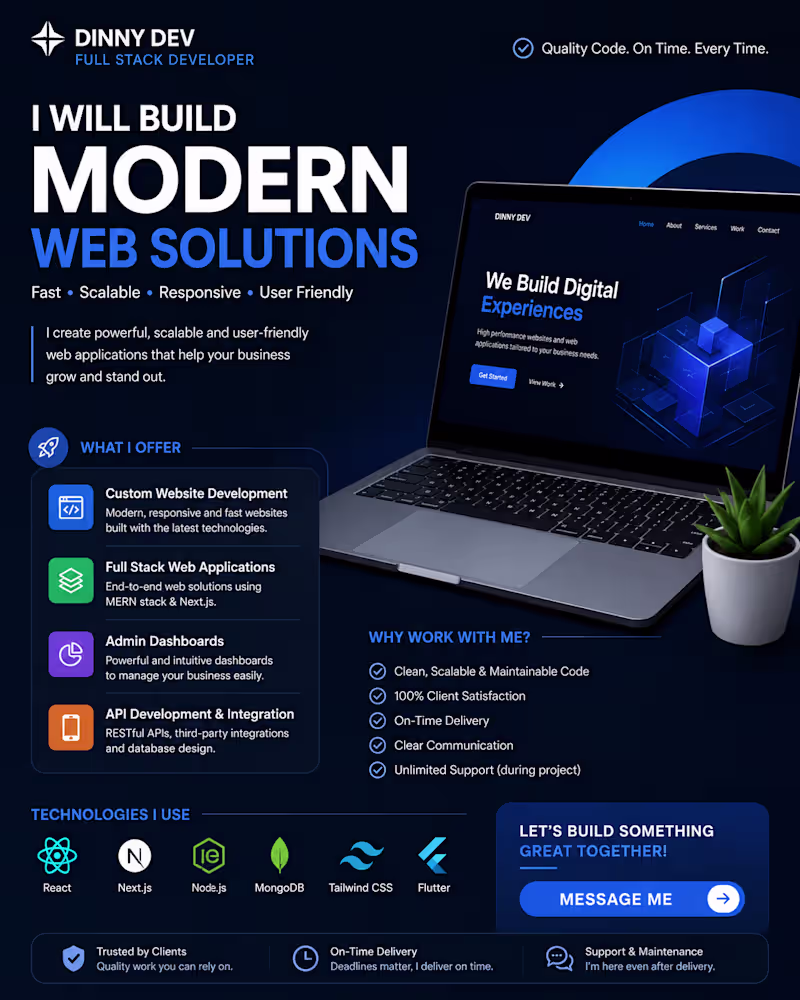 Cover image for I will build a modern Next.js website