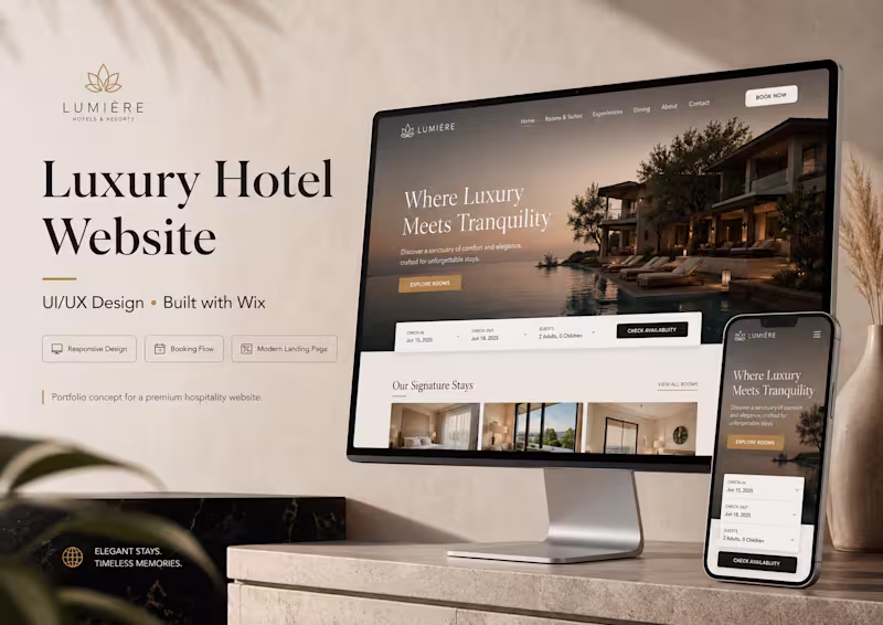Cover image for Luxury Hotel Website — Wix