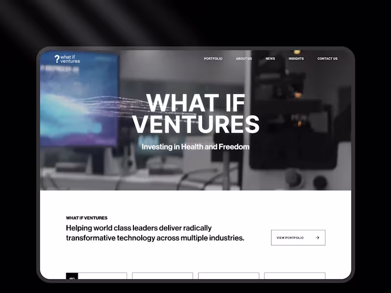 Cover image for What If Ventures – Webflow Development