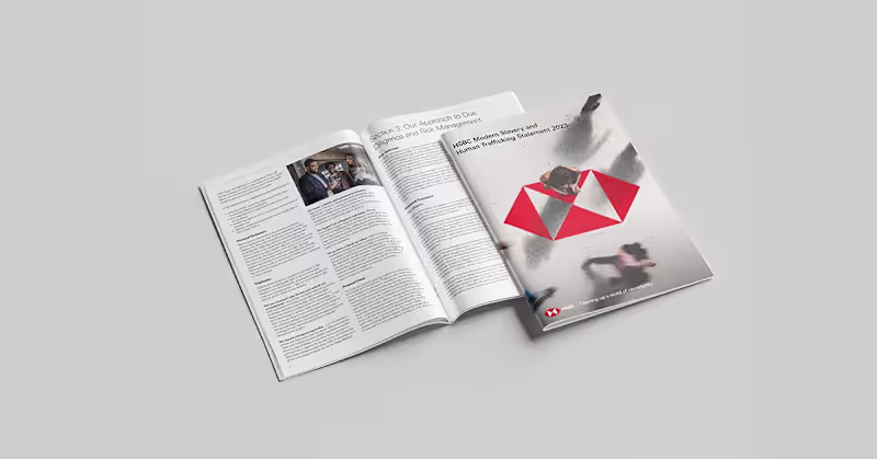 Cover image for HSBC Modern Slavery Act Document Design