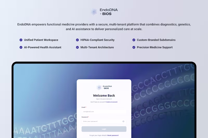 Cover image for EndoDNA Health & Genetics Guidance Platform