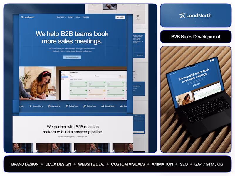 Cover image for LeadNorth: Bold Digital Presence for a B2B Sales Agency