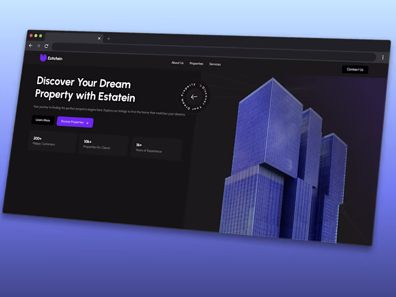Cover image for Webflow development of Property website
