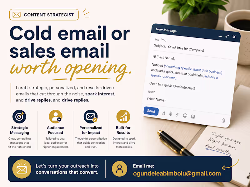 Cover image for Cold email or sales email worth opening