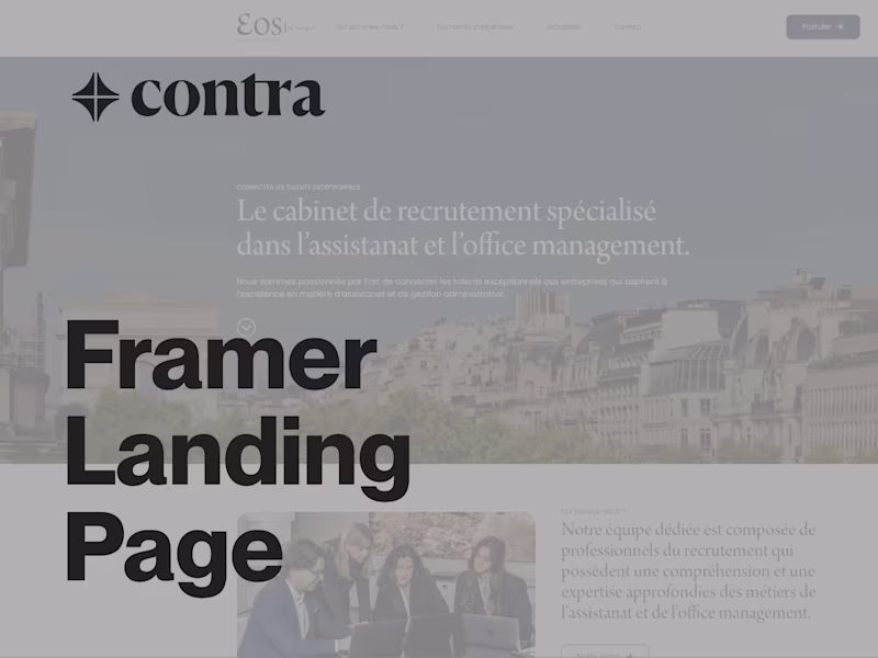 Cover image for Framer Landing Page (Development) ✨