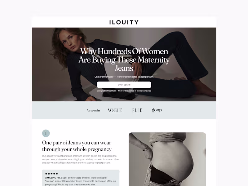 Cover image for Conversion-Focused Landing Pages for Ilouity