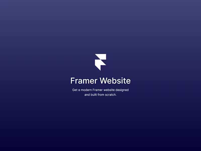 Cover image for Framer Website