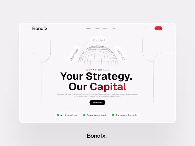 Cover image for Bonafx Prop Trading Website Design