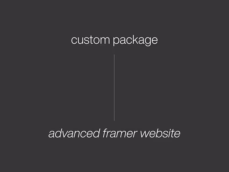 Cover image for Custom Package: Advanced Framer Website