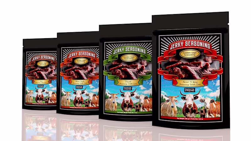 Cover image for Jerky Seasoning Packaging Design
