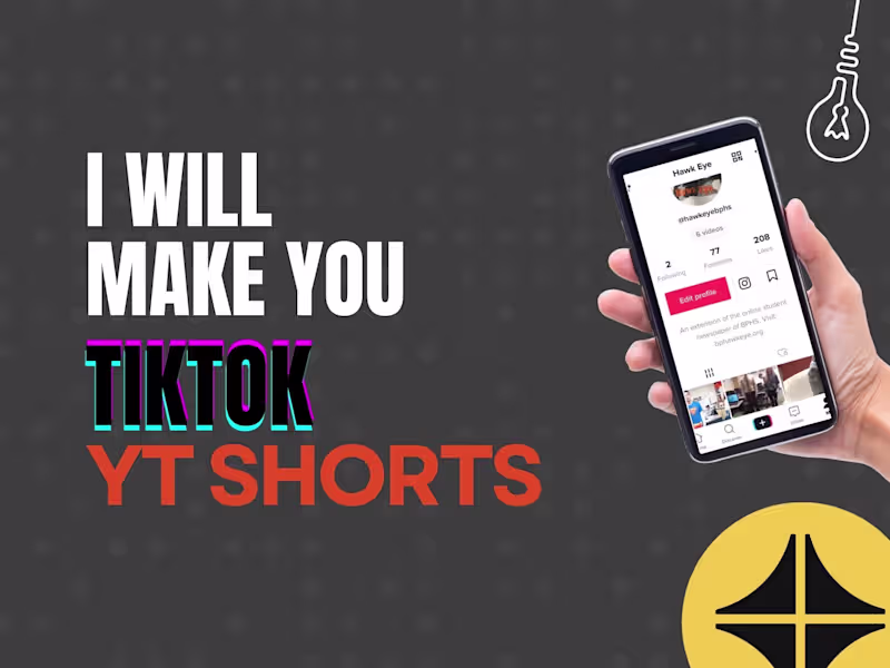 Cover image for I will make Tiktok / Youtube Shorts Video for You