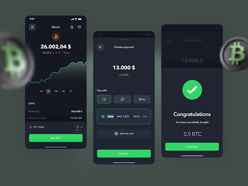 Cover image for Crypto concept - mobile app
