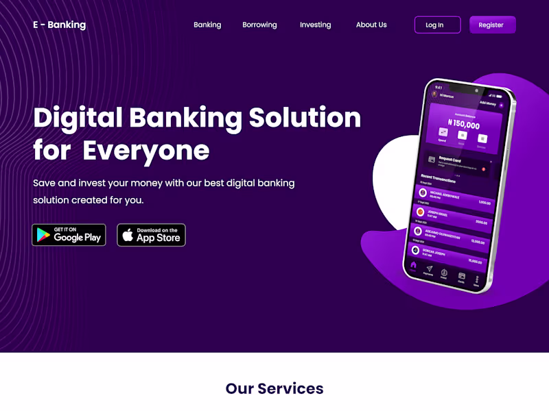 Cover image for Fintech Landing Page Design