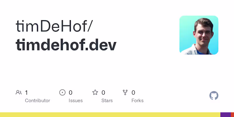 Cover image for Timothy DeHof - 3D Portfolio Website