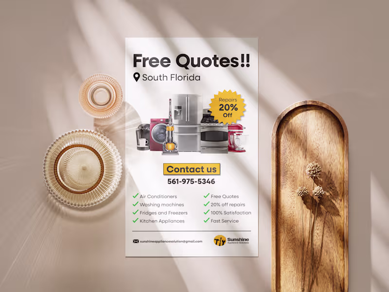 Cover image for Sunshine Appliances Flyer