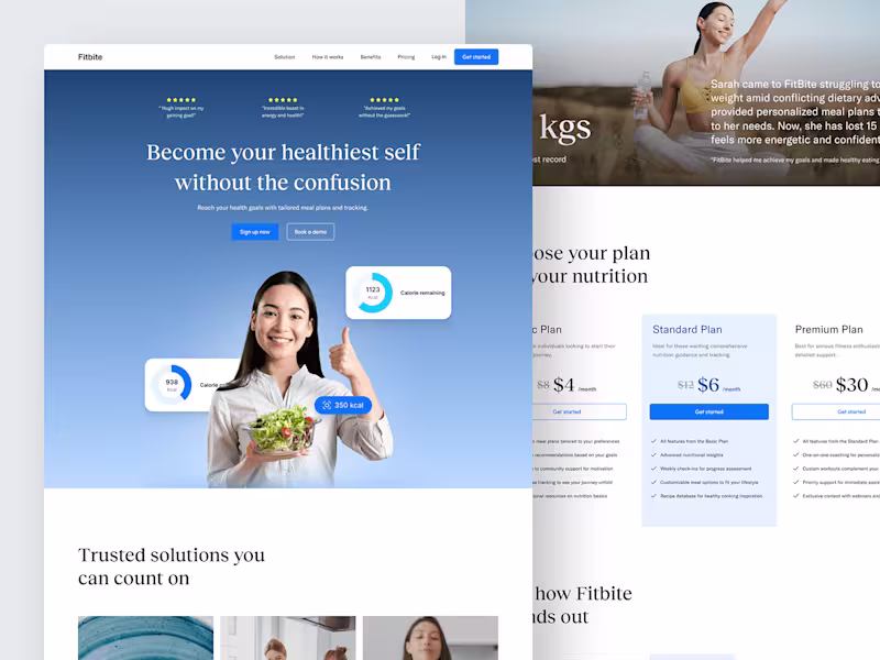 Cover image for Fitbite - SaaS Landing Page