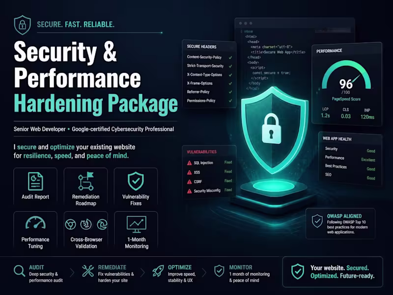 Cover image for Security & Performance / Hardening Package