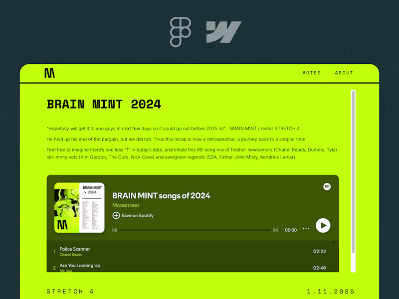 Cover image for  Branding, web design, and Webflow implementation for Motestreet