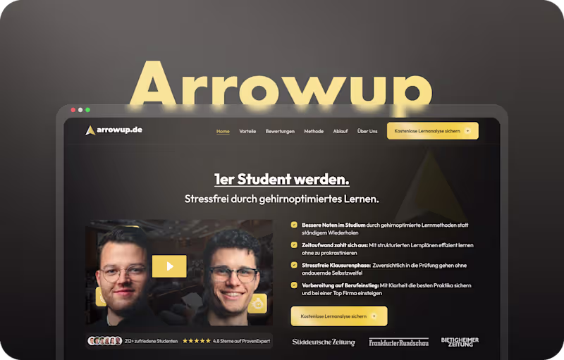 Cover image for Webflow Development for ArrowUp – Brain‑Optimised Training