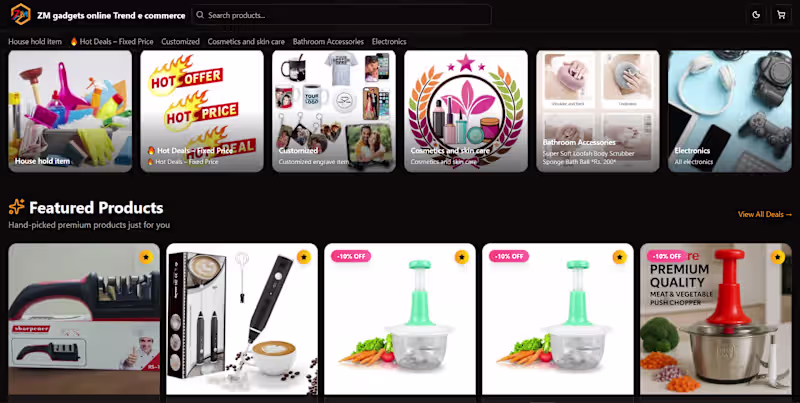 Cover image for Created ZM-Gadgets, an online store with inventory management