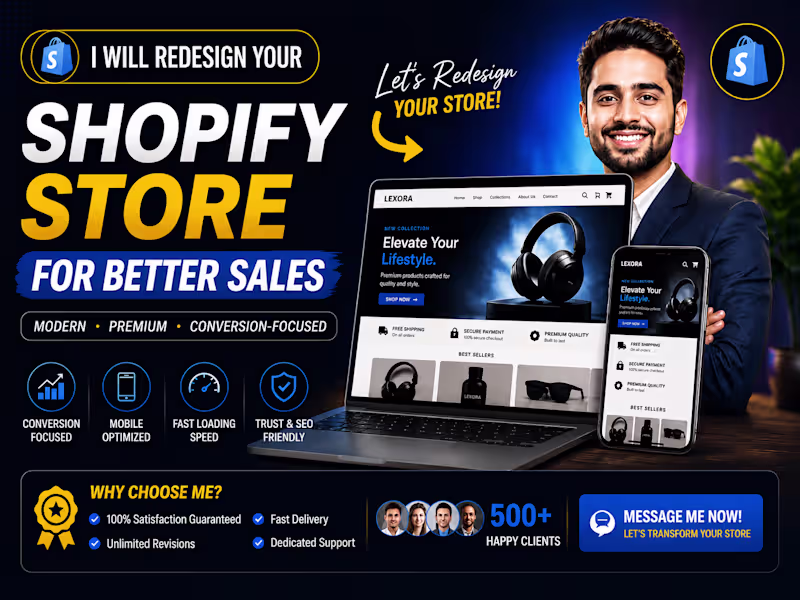Cover image for Shopify Store Redesign