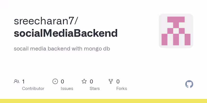 Cover image for sreecharan7/socialMediaBackend
