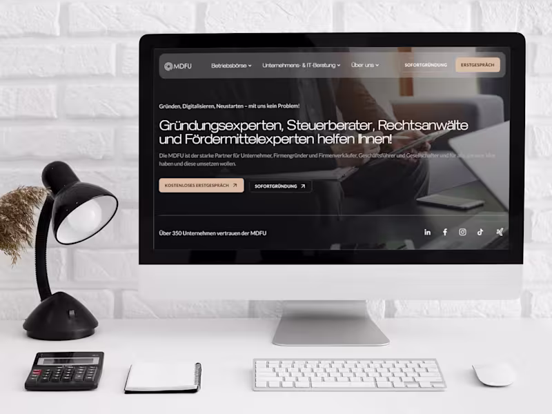 Cover image for MDFU - Business Consulting Website