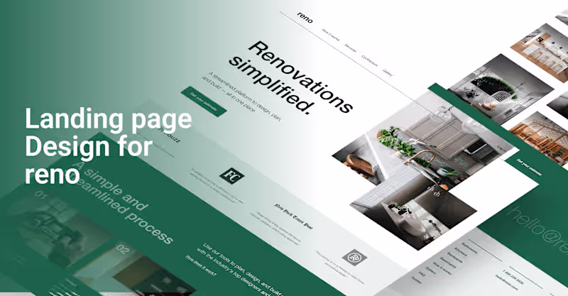 Cover image for Reno Landing page design