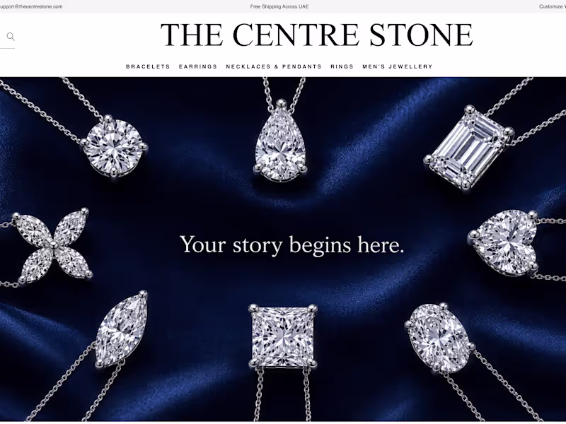 Cover image for The Centre Stone — Luxury Shopify Build, Dubai